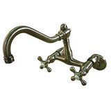 Kingston Brass KS3223AX Vintage 6" Adjustable Center Wall Mount Kitchen Fauce...