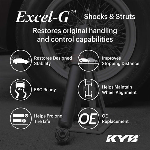 KYB 333494 Excel-G Gas Strut, Black