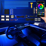 Acrylic Interior Car LED Strip Light with Wireless APP, RGB 18 in 1 with 175 ...