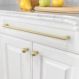 Amerdeco 10 Pack Brushed Brass Cabinet Pulls 12.5 Inch(320MM) Hole Centers Ki...