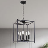 Foyer Chandelier 5 Lights Farmhouse Candle Pendant Light Fixture Lantern Hang...