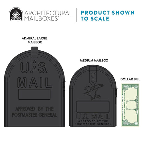 Architectural Mailboxes Admiral Aluminum Post Mount Mailbox, Compatibility Co...