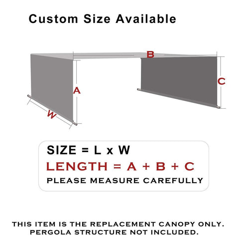 Alion Home Custom HDPE Permeable Canopy Sun Shade Cover Replacement with Rod ...