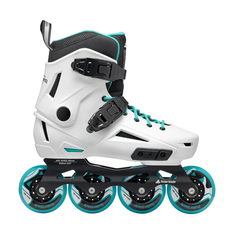 Rollerblade Lightning Women's Urban Inline Skate, White and Aqua White/Aqua 5