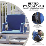 Flash Furniture Malta Heated Stadium Seat with Back Support, 6 Recline Positi...