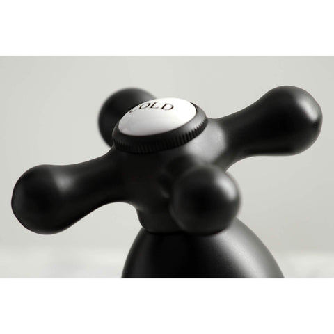 Kingston Brass KS1970AX Heritage Widespread Bathroom Faucet, Matte Black,8 x ...