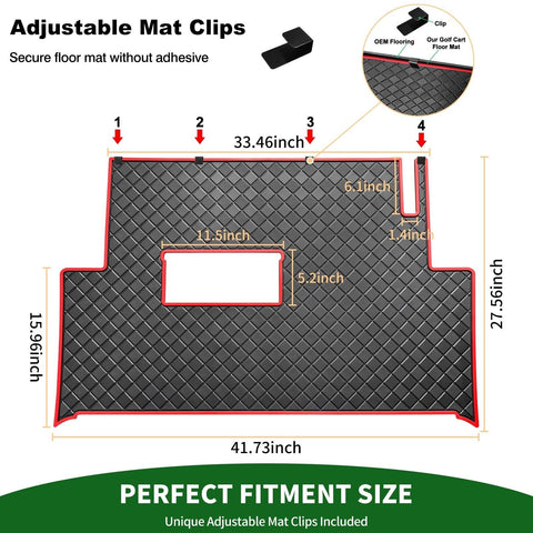 Club Car Precedent Floor Mat, Upgraded Non-Slip Full Coverage Liner Golf Cart...