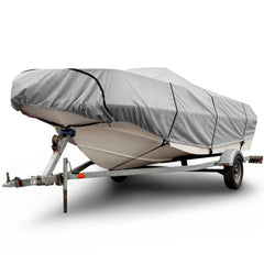 Budge B-300-X1 300 Denier V-Hull Fishing Boat Cover Gray 12'-14' Long (Beam W...