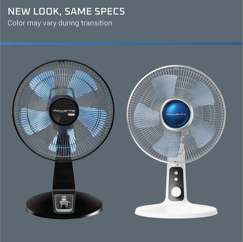 Rowenta, Desk Fan, Turbo Silence Table Fan, 12 Inches, Ultra Quiet Fan for Be...