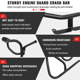 CHIFUN Engine Guard Black Steel Upper Highway Crash Bars Replacement for BMW ...