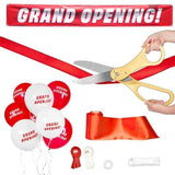 Crutello Deluxe Giant Ribbon Cutting Ceremony Kit 20" Giant Scissor Set, Shar...