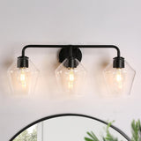 Bathroom Light Fixtures, Black Bathroom Vanity Lights 3 Lights, Modern Farmho...