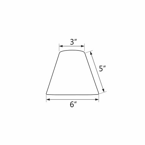 Aspen Creative 32116-9A Small Hardback Empire Shape Chandelier Clip-On Lamp S...