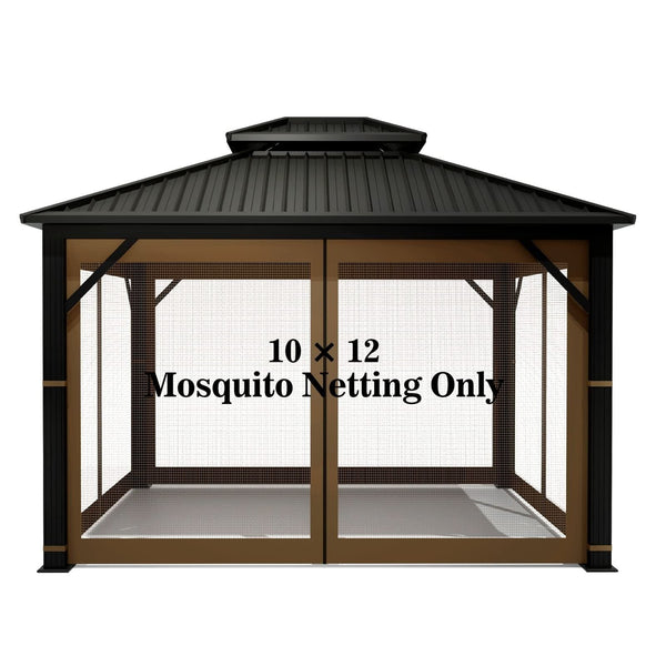 Gazebo Universal Replacement Mosquito Netting &#8211; Hugline 10' x 12' Outdoor