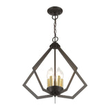 Livex Lighting 40925-91 Prism 5 Light Chandelier, 20" x 20" x 19.5", Brushed ...