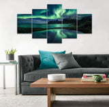 Aurora Borealis Wall Art Painting for Office Bedroom Scenery Landscape Canvas...