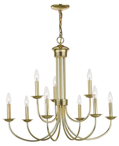 Livex Store 42687-02 Chandelier, Polished Brass 30"L x 30"W x 27"H