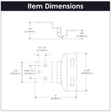 Hickory Hardware P61030F-AB-25B Self Closing Semi-Concealed Hinge 1/4 Inch Ov...