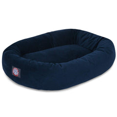 Majestic Pet 32 Inch Suede Calming Dog Bed Washable &#8211; Cozy Soft Round Dog