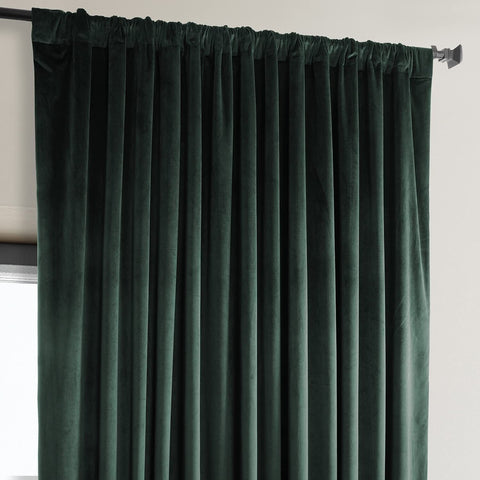 HPD Half Price Drapes Heritage Plush Velvet Curtains 108 Inches Long Room Dar...