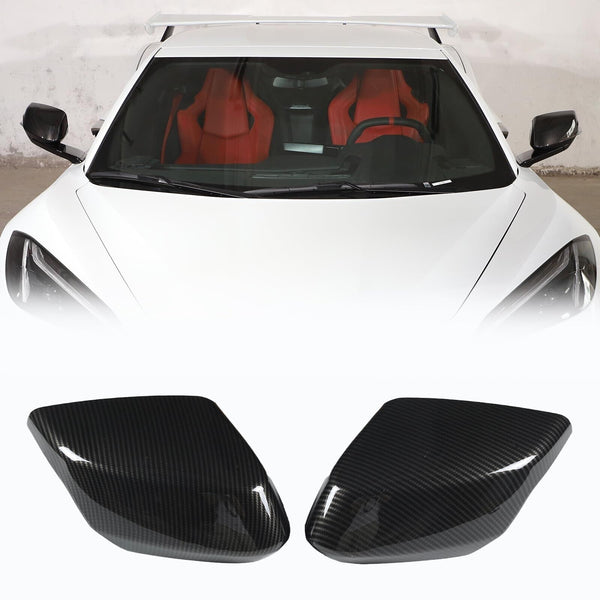 Side Rearview Mirror Guard Cover Trim Compatible with Chevrolet Corvette C8 2...