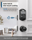 TEEHO Fingerprint Keyless Entry Door Lock - Keypad Deadbolt with Handle - Aut...