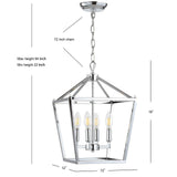 JONATHAN Y JYL7436C Pagoda Lantern Dimmable Adjustable Metal LED Pendant Clas...