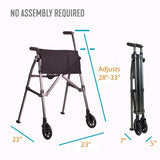 Stander Wonder Walker Plus Short, Junior Lightweight Folding Rolling-Walker f...