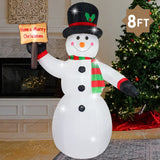 Fanshunlite 8FT Christmas Giant Inflatable LED Light Large Snowman Blow Up Ya...