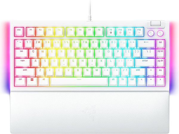 Razer BlackWidow V4 75% Mechanical Gaming Keyboard: Hot-swappable White