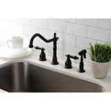 Kingston Brass KS1795PKLBS Duchess Widespread Kitchen Faucet, Oil Rubbed Bronze