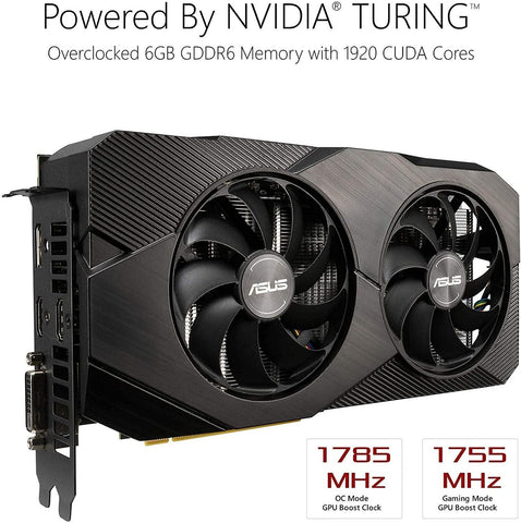 ASUS GeForce RTX 2060 Overclocked 6G GDDR6 Dual-Fan EVO Edition VR Ready HDMI...