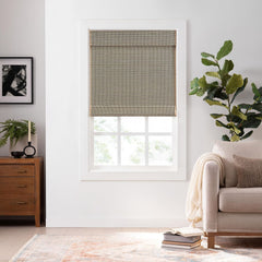 ECLIPSE Bamboo Roman Shades for Windows 27 in Wide x 72 in Long, Semi-Privacy...