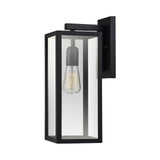 Globe Electric 44176 Bowery 1-Light Outdoor Indoor Wall Sconce, Matte Black, ...