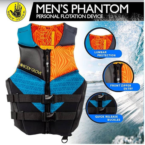Body Glove- Phantom Men's Evoprene PFD-Adult Life Jacket - Coast Guard Approv...