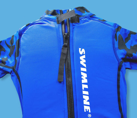 SWIMLINE Blue Swim Trainer Floating Vest Suit For Kids & Toddlers Ages 1-3 Bo...