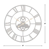 FirsTime & Co. Dark Brown Rutherford Gears Wall Clock for Home Office, School...