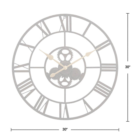 FirsTime & Co. Dark Brown Rutherford Gears Wall Clock for Home Office, School...