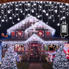 1620 LED Christmas Outdoor Lights with 360 Drops, 164ft Hanging Curtain Light...