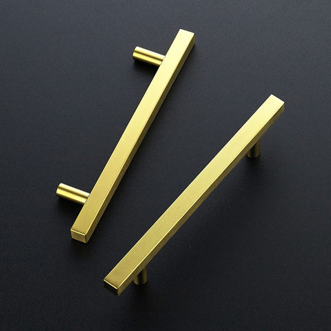 Ravinte 40 Pack 7.38 Inch Square Cabinet Pulls Brushed Brass Stainless Steel ...