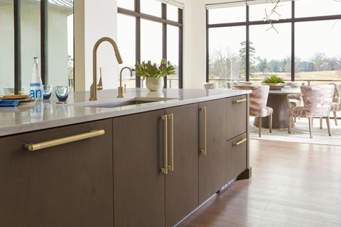 Amerock Bronx 12-5/8 inch (320mm) Center-to-Center Champagne Bronze Cabinet P...