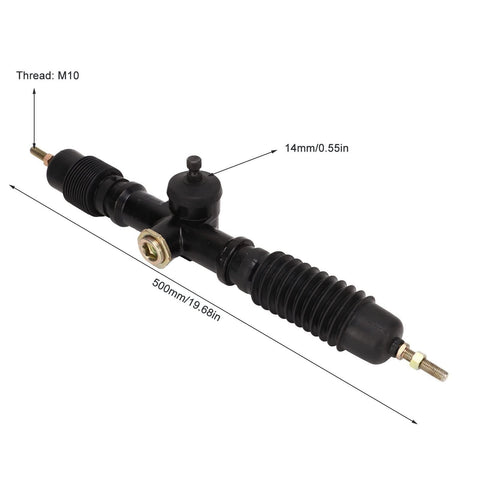 Aramox Steering Gear Rack , 500MM Power Steering Gear Rack 30T Polished Fit f...