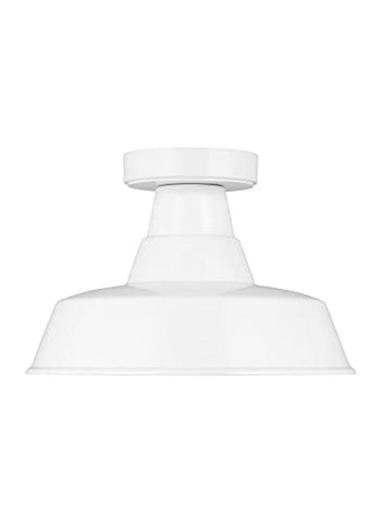 Generation Lighting 1-Light Barn Light Outdoor Ceiling Lamp White 7837401-15,...