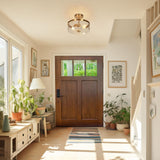 classy leaves Semi Flush Mount Ceiling Light, Modern Gold Ceiling Light Fixtu...