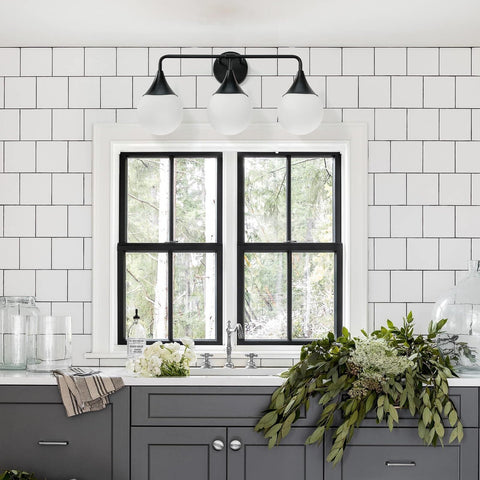 Bathroom Vanity Light Fixtures: 3 Lights Mid Century Modern Bathroom Lighting...