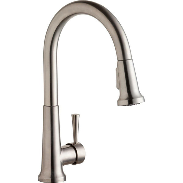 Elkay LK6000LS Single Hole Deck Mount Kitchen Faucet with Pull-Down Spray and...