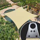 Amgo 12' x 12' Beige Rectangle Super Ring Sun Shade Sail UPF50+ AGSRR Canopy ...