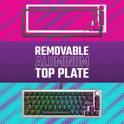 Cooler Master CK720 Hot-swappable 65% Space Gray Mechanical Gaming Keyboard, ...