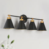 classy leaves Bathroom Light Fixtures, 4 Light Black Gold Bathroom Vanity Lig...