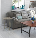 Atlantic Daisy Tray Table, Heavy-Duty Metal Construction, UV-Coated for Outdo...